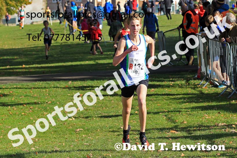 Boys under-15s 2022 Northern Cross Country Relays, Graves Park, Sheffield. Photo: David T. Hewitson/Sports for All Pics
